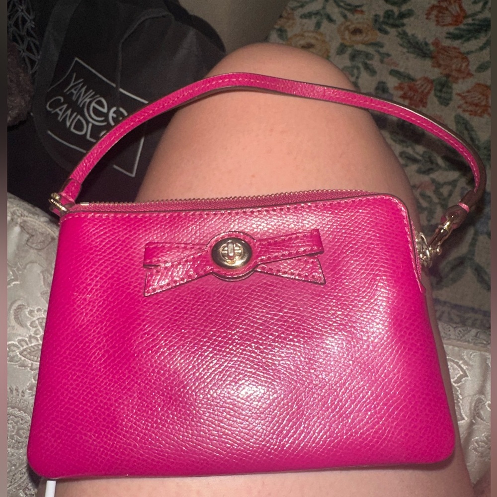 Coach Pink Leather Wristlet